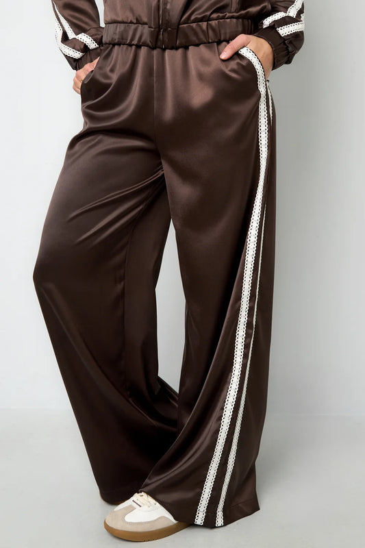 Satin Wide-Leg Pants