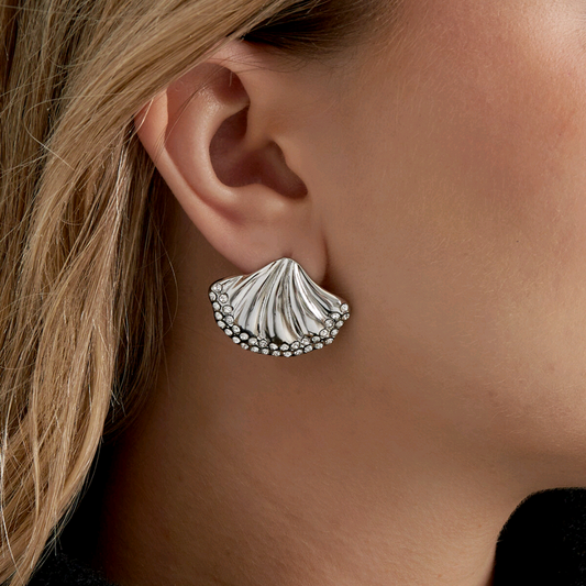 Mermaid Shimmer Earrings, Silver