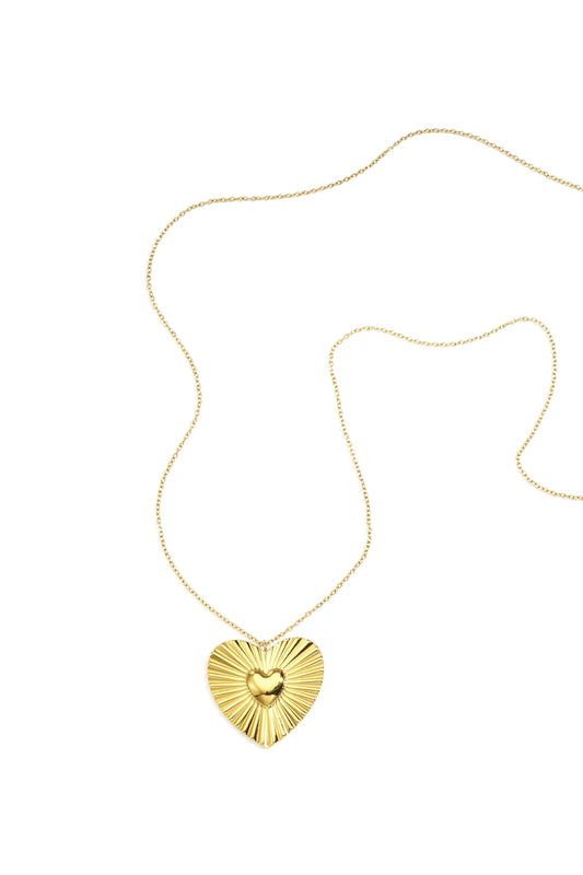 Lola's Stainless Steel Heart Pendant Necklace for Women