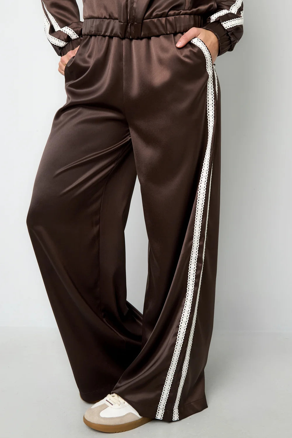 Satin Wide-Leg Pants