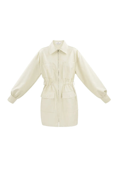 Pleated-Waist Dress