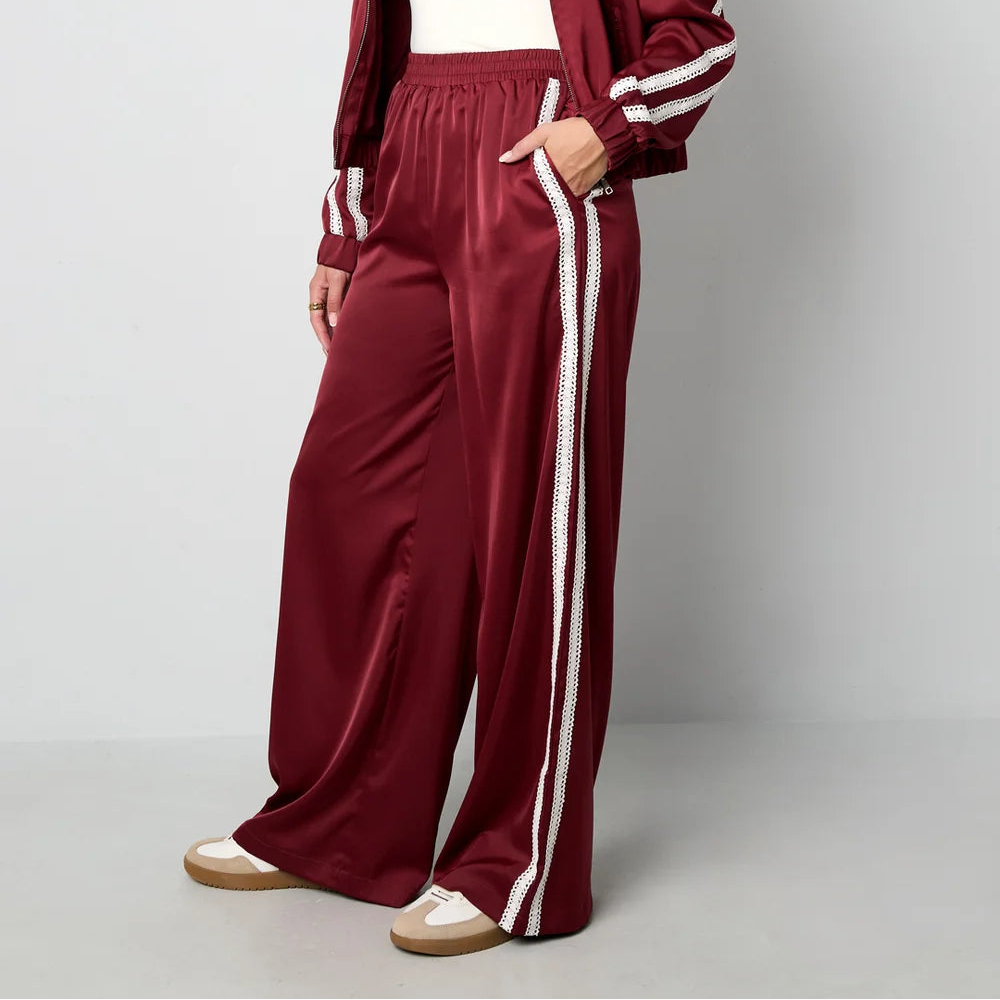 Satin Wide-Leg Pants