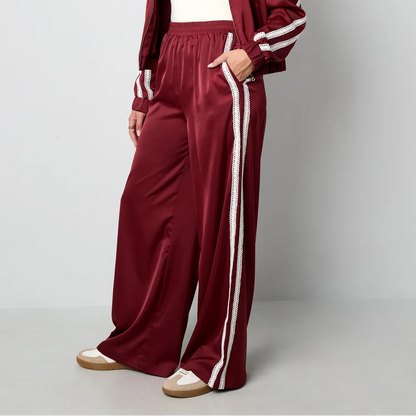Satin Wide-Leg Pants