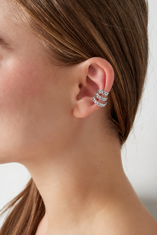 Trendy Earcuff with Double Chain