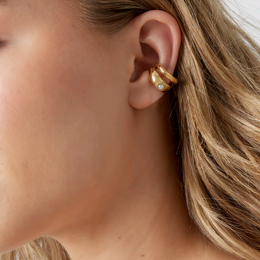 Hand Cuff Me Ear Cuffs—Silver