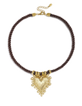 Lola's Charmed Ketting – Goudkleurige RVS Hart Ketting voor Dames